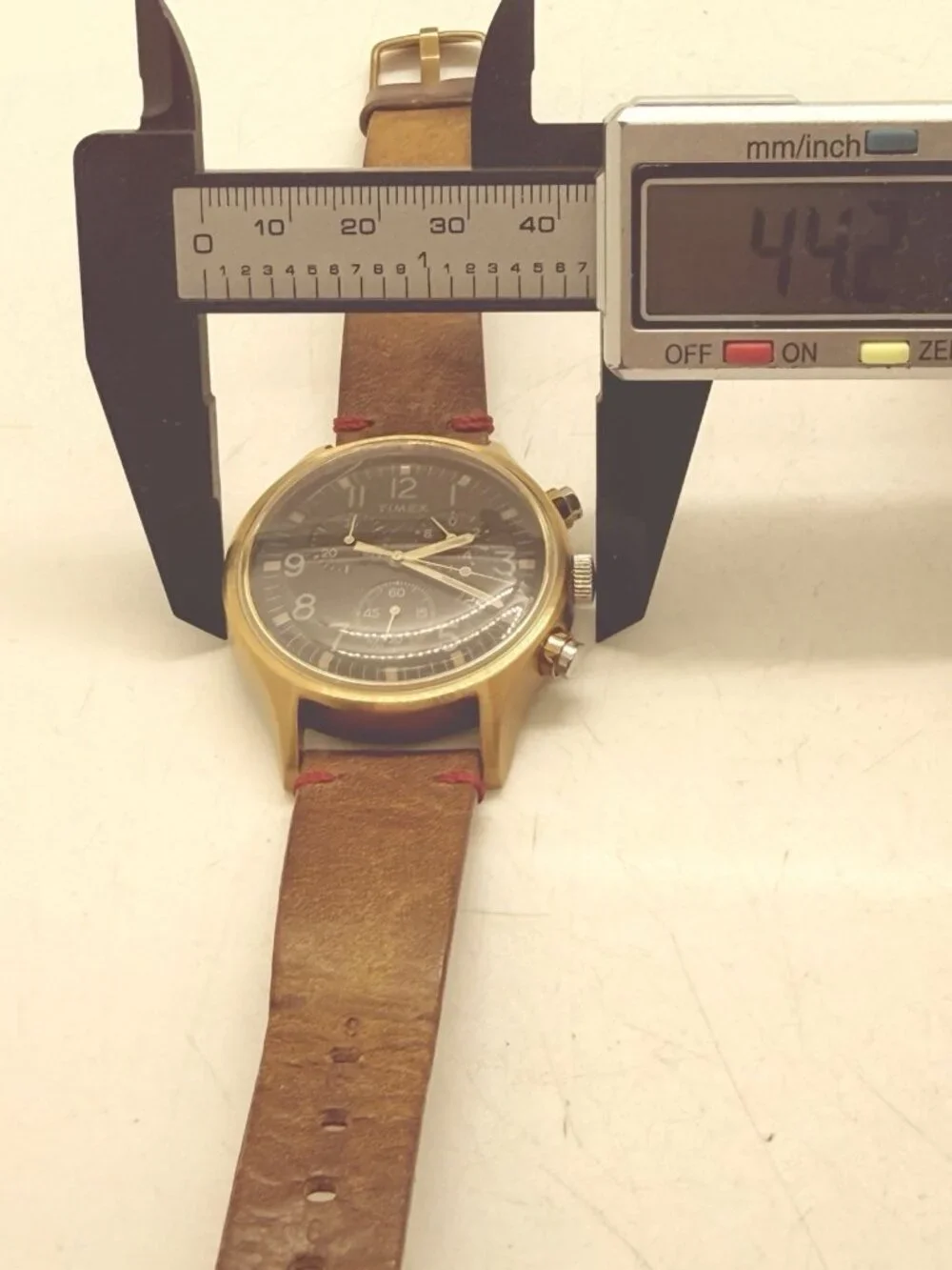 Timex MK1 Stainless Steel Chronograph Leather Strap Men's Watch TW2R96300 WR50M - Picture 5 of 8